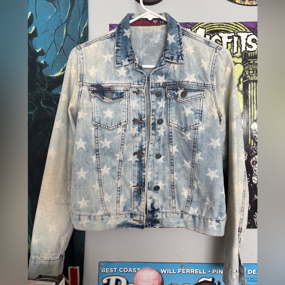 Star pattern Denim Jacket XS